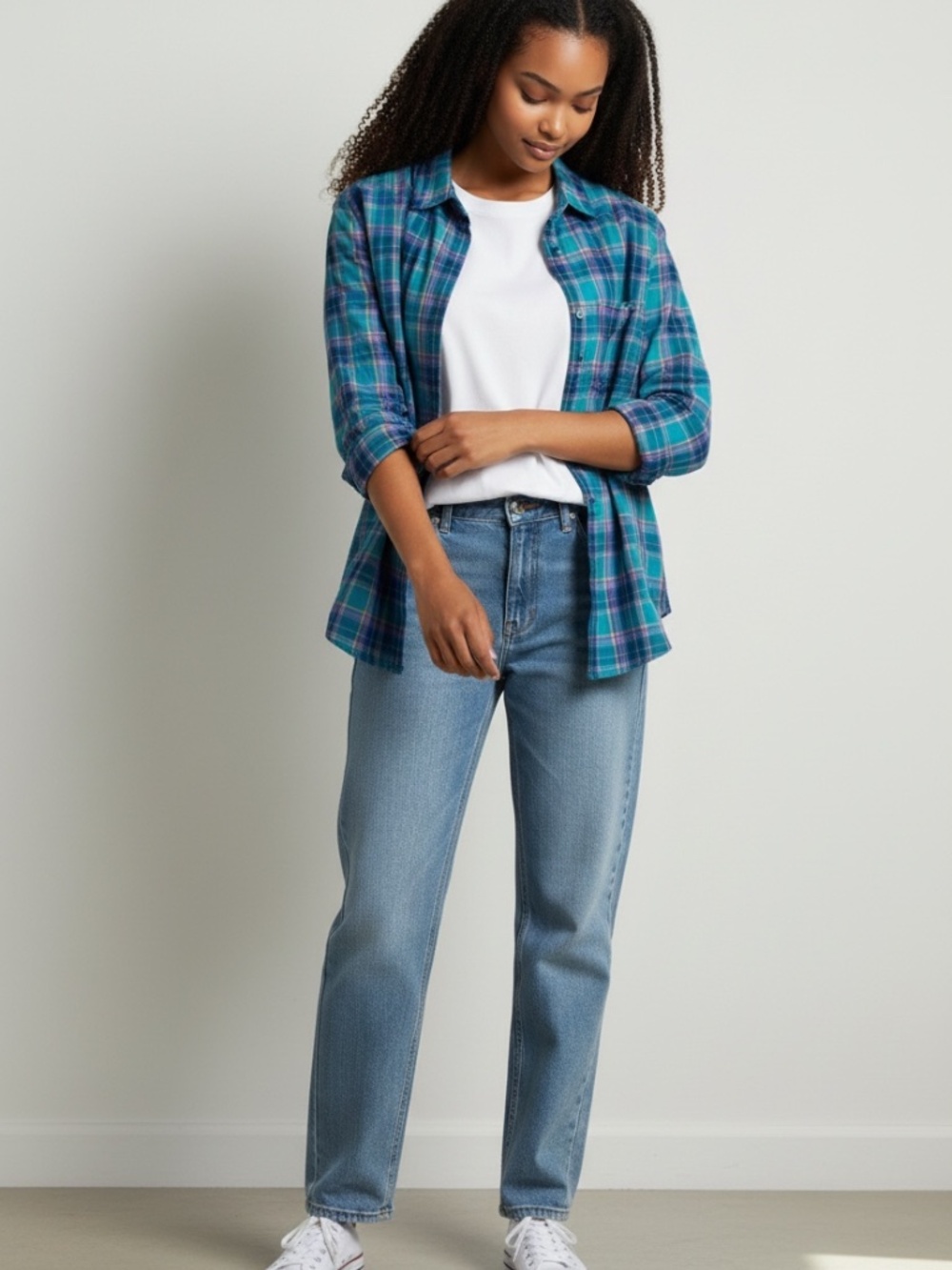 St. John’s Bay plaid button down size medium